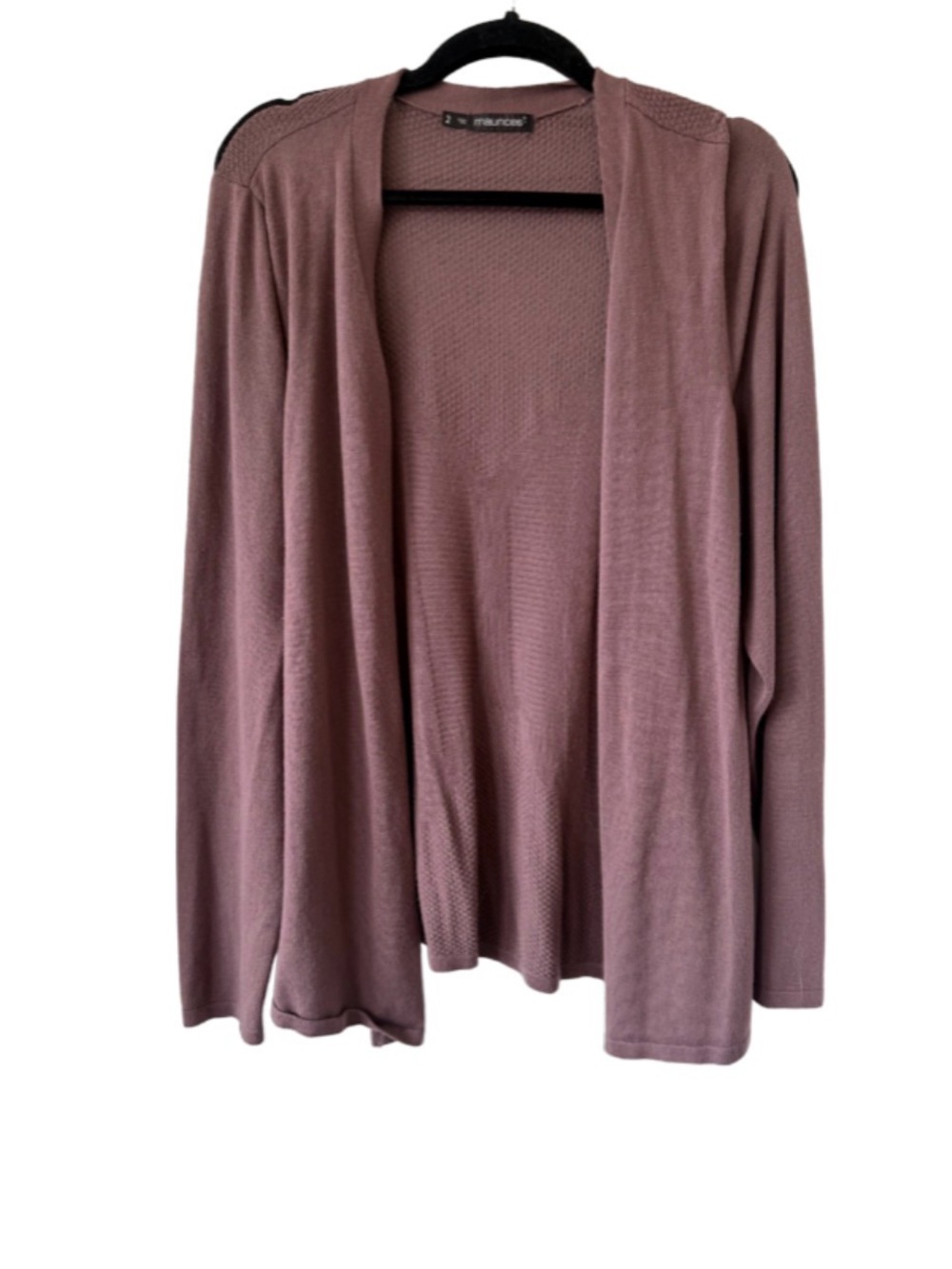 Maurices Dusty Mauve Open-Front Cardigan
